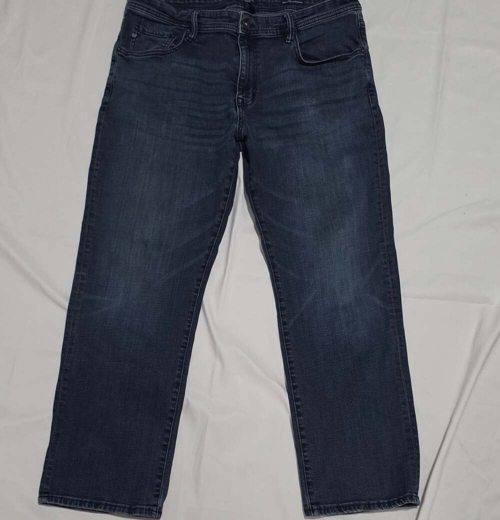 Chaps Jeans Mens Relaxed Straight Fit Blue Denim Pants 38/30